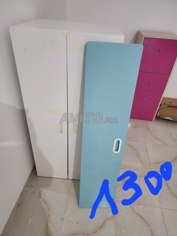 Armoire pour enfants et porte neuve bleu