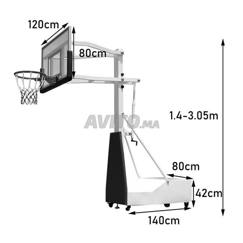 paire panneaux de basket-ball mobile et réglable 