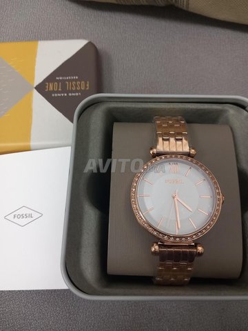 montre fossil rose gold 