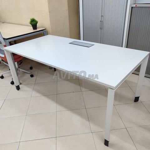 Bureau Blanc professionnel Steelcase 180x90cm