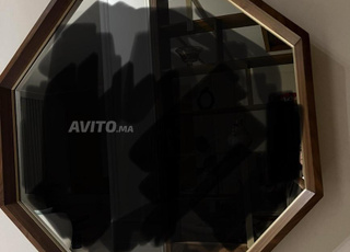 miroir cadre en noyer