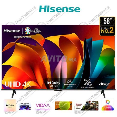 Hisense 58 SMART TV 4K Ultra HD VIDAA - Série A6NT