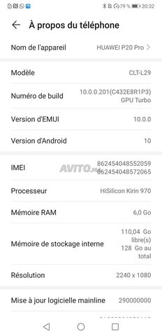 Huawei P20 Pro neuf 1ère main à vendre