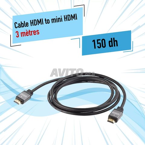 Cable HDMI to mini HDMI 3 mètres 
