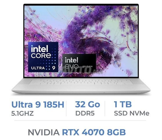 Dell XPS 16 9640 Ultra 9RTX 4070, 32go 1tb OLED 