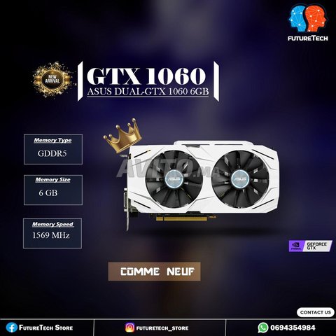 Carte Graphic Asus Dual-GTX 1060 GDDR5 6GB Vram