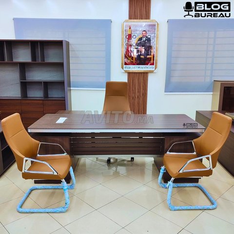 BUREAU 2.20M AVEC RETOUR ET CAISSON IMPORTATION