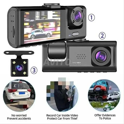 caméra voiture 1080p 3 dashcam 3 objectif 