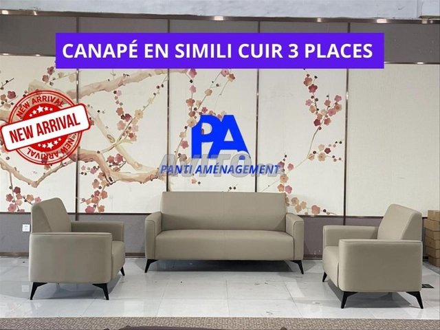 Canapé en simili cuir 3 places a Casablanca 