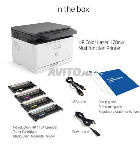 Imprimante Multifonction Laser Couleur HP 178nw