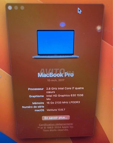 MACBOOK PRO 15” i7
