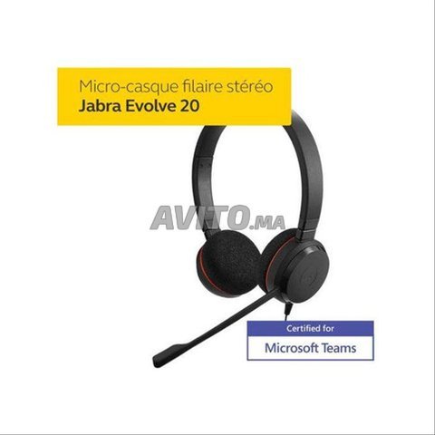 Jabra Evolve 20 MS Stéréo Micro-casque filaire
