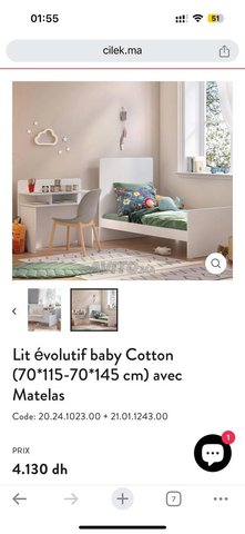 Lit bébé évolutif de çilek