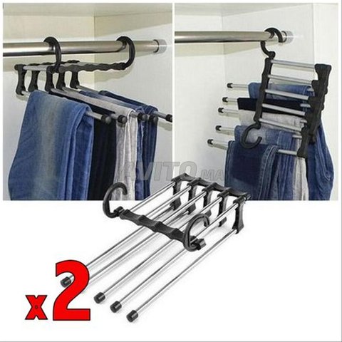 2 pcs Cintres de pantalons 5 en 1