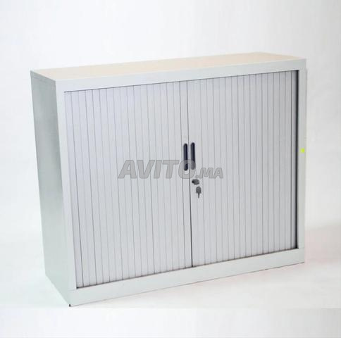  Armoire Basse métallique avec 2 portes Rideau 