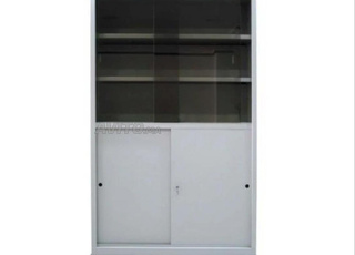 Bibliothèque métallique demi vitrée