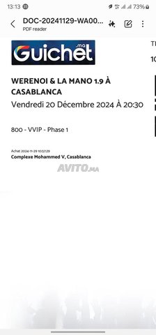 Ticket Vvip Werenoi/La Mano