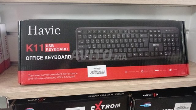 Clavier Avec Fil et Pavé Numérique (HAVIC K11)