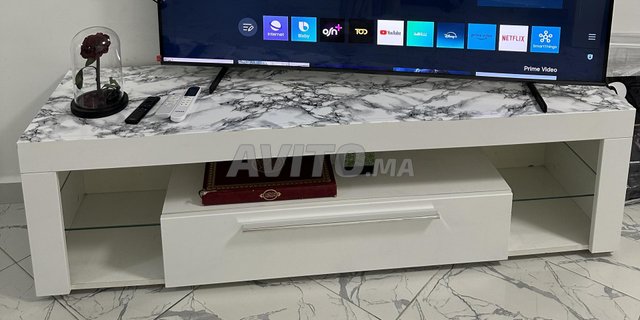 Meuble TV MDF blanc 