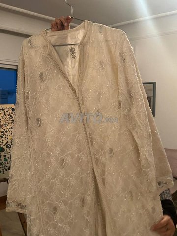 Tenue blanche de Mariage avec dentelle de Calais 