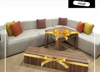 canapé d'angle gris clair