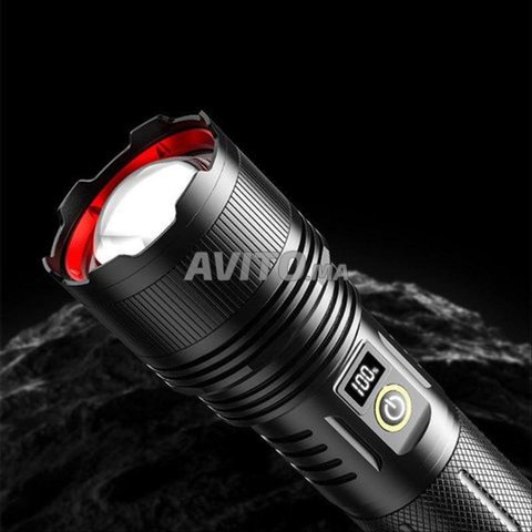 Lampe de Poche LED Blanc Rechargeable Torche 