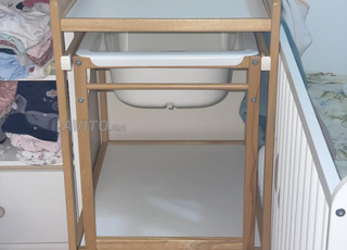 table a langer avec baignoire integree