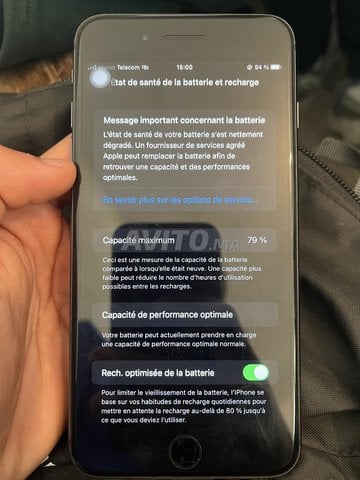 Iphon 8plus battery 79 l’emprunt ❌