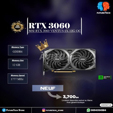 Graphic MSI VENTUS 2X GEFORCE RTX 3060 12GB GDDR6 