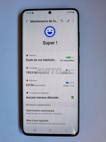 Samsung S20 plus 5G  12 G et 128G