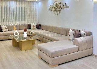 canapé d'angle beige