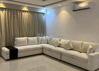 élégant canapé d'angle beige