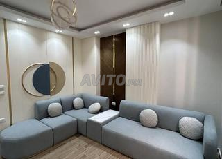 canapé d'angle beige clair