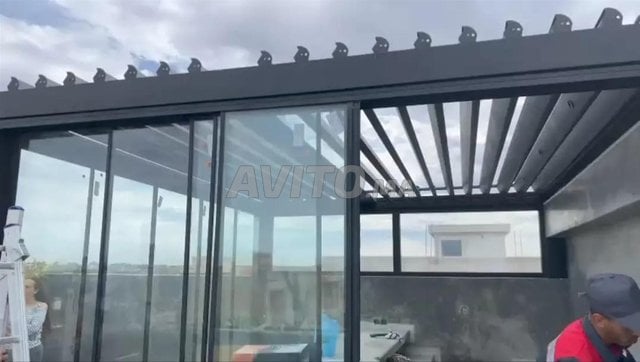 système vitrage 3 et 5 rails