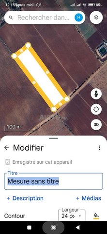 ارض تيتر فونصي مساحتها 1 هكتا ر قريب بير جديد 