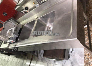 plonge levier double inox 