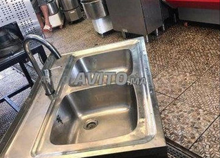 plonge levier double inox 