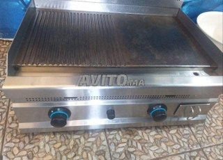 plancha lisse rainuré posable gaz 