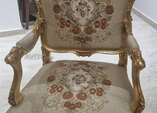 Salon 3 fauteuils et table