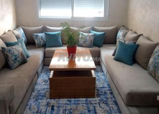 canapé d'angle en U beige