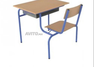 Table scolaire avec chaise / pupitre scolaire
