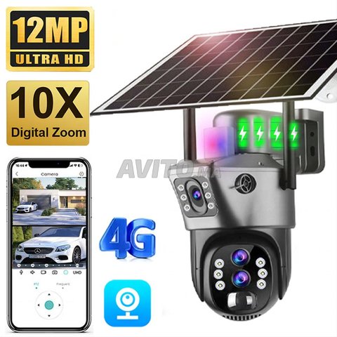 Caméra de solaire 4G double Lentilles Carte SIM
