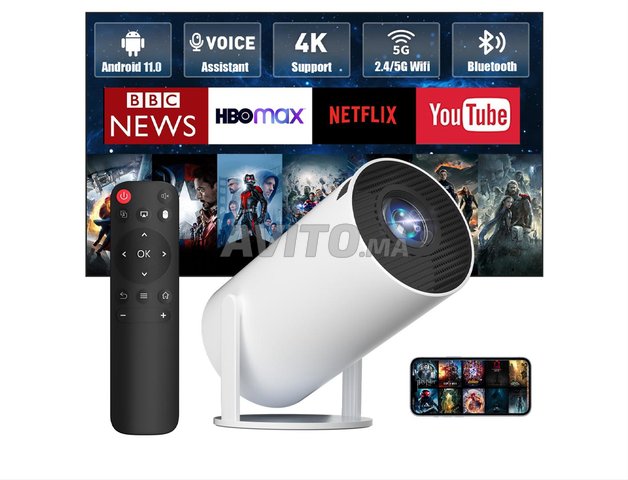 Vidéoprojecteur Hy300 4K Wifi, projecteur Android