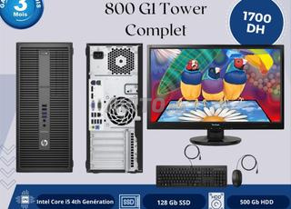 HP 800G1 TWR avec ecran 24 pouce 