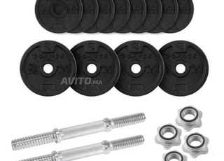 KIT HALTÈRE MUSCULATION 20 KG FILETÉE 