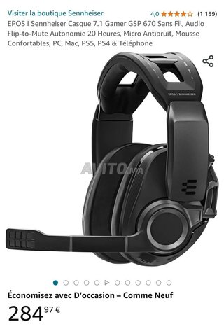 EPOS Sennheiser Casque 7.1 Gamer GSP 670 Sans Fil