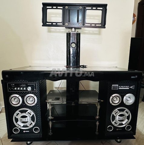 Meuble TV avec Support et Système Karaoke