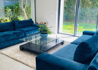 Grand salon en velours en excellent état 