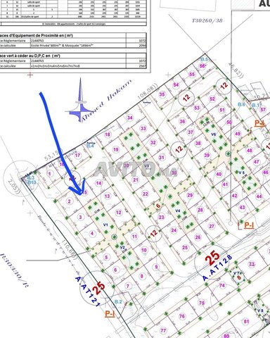 Lot de terrain immeuble Ain atig