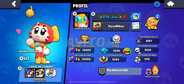 compte brawl stars 76k